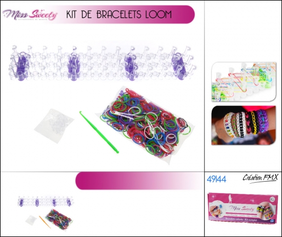 Bracelets loom et accessoires 600 pcs
