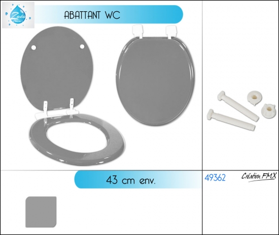 Abattant WC MDF Uni ESSENTIEL gris