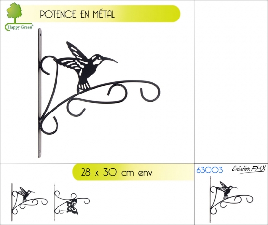 Potence en métal Dim: 28xH 30 cm env - x 2 modèles