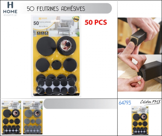 Feutrines adhésives 50 pièces