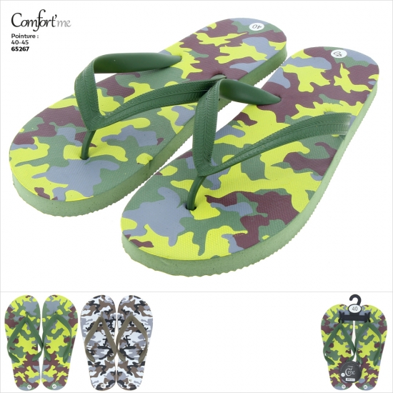 Tong homme imprimé Militaire - Taille 40 à45