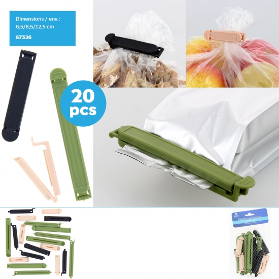 20 pinces multi-usage 12.5/8.5/6.5cm env.